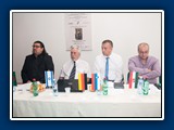 Učesnici u radu konferencije – Miloš Nikolić, Milan Fogel, Lajoš Foro i Atila Babi